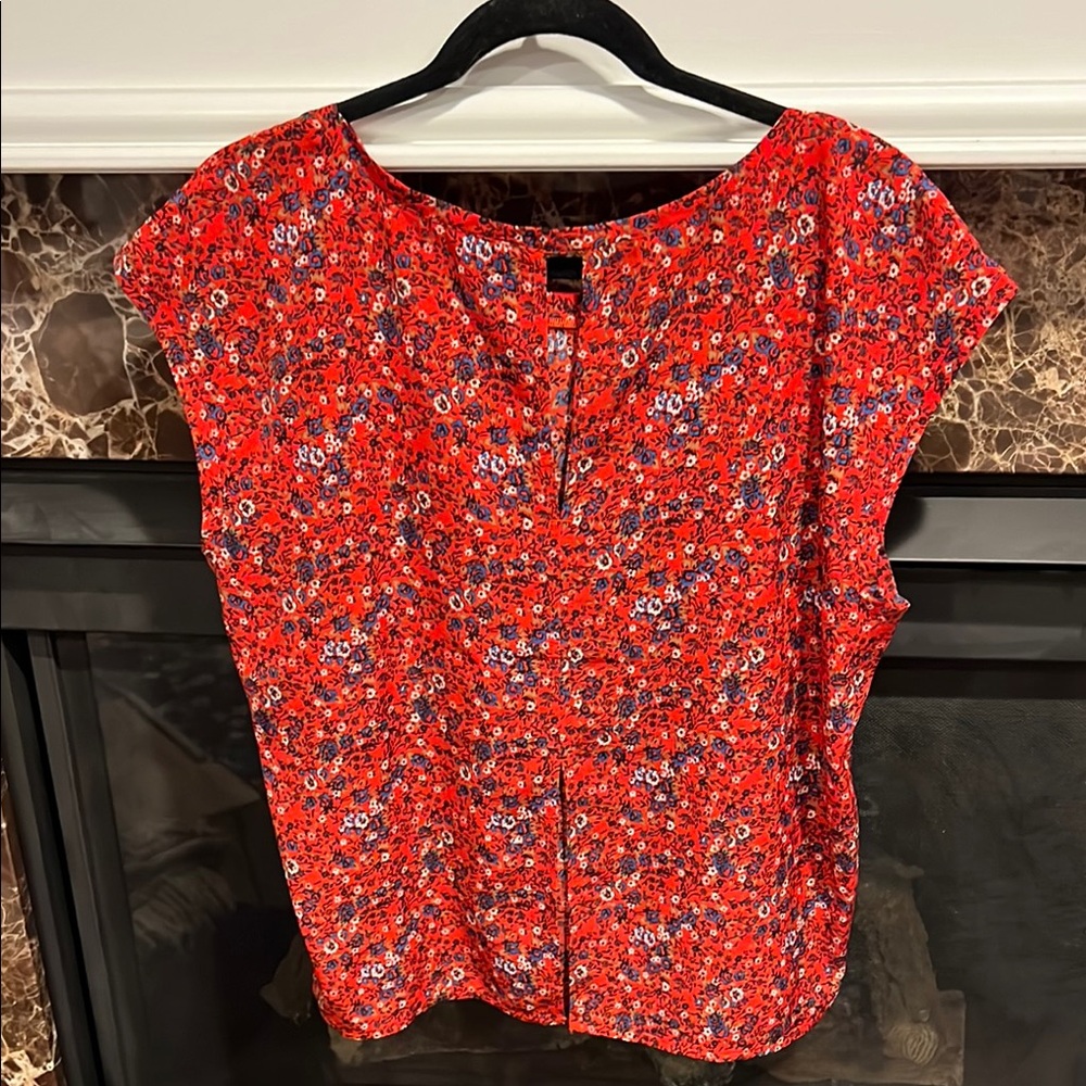 Abercrombie & Fitch Red Cap Sleeve Blouse - Picture 4 of 4